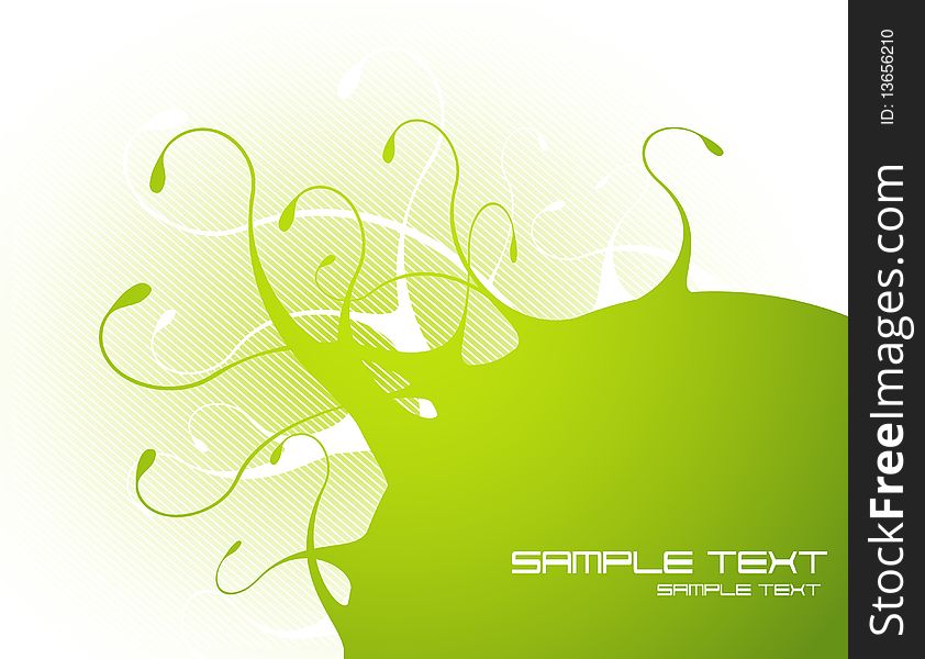 Abstract green background. Vector art