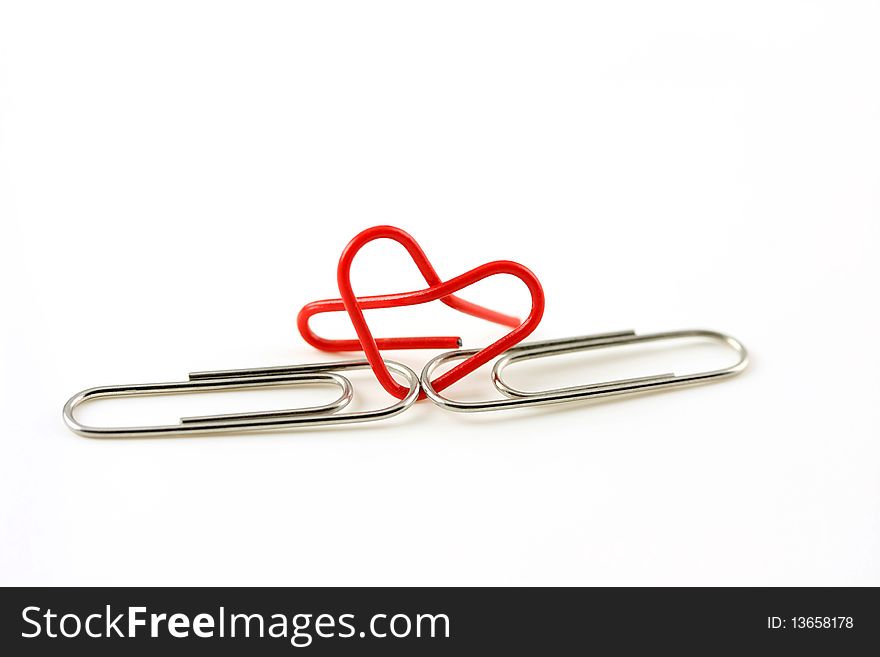 Heart shape paper clip