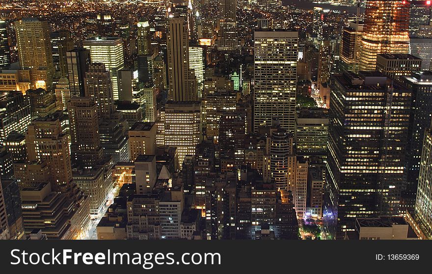 New York City from above at night