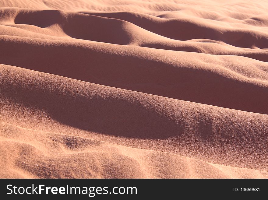 Dune in Wadi Run, desert in Jordan, south of Petra. Dune in Wadi Run, desert in Jordan, south of Petra.