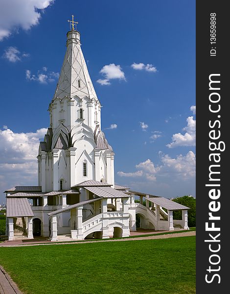 White Temple in Kolomeskoe, Moscow, Russia.