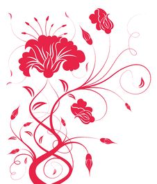Red Flower Pattern Royalty Free Stock Images