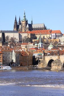 The View On The Prague Gothic Castle Royalty Free Stock Images The View On The Prague Gothic Castle Royalty Free Stock Images