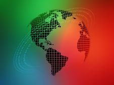 Globe With Binary Numbers Stock Image