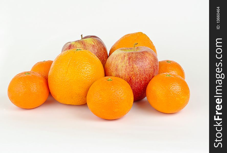 Fresh apples, oranges and tangerines. Fresh apples, oranges and tangerines