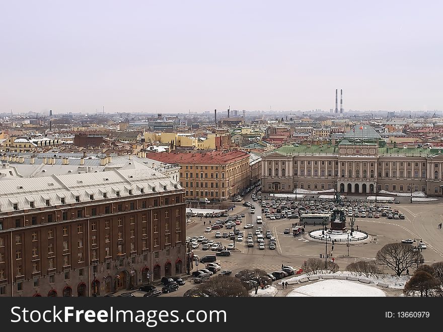 Very nice panarama on the roof of the old houses in St. Petersburg. Very nice panarama on the roof of the old houses in St. Petersburg