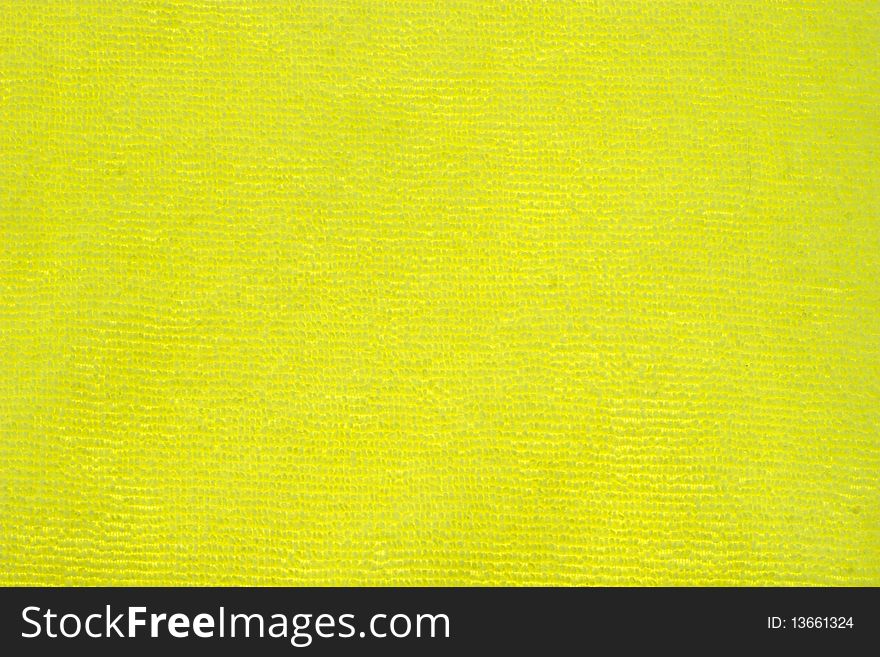 Microfiber fabric structure of pure yellow. Microfiber fabric structure of pure yellow