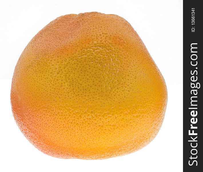 Fresh grapefruit isolated on white