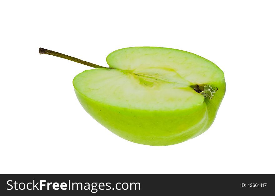 Green apple isolated on white