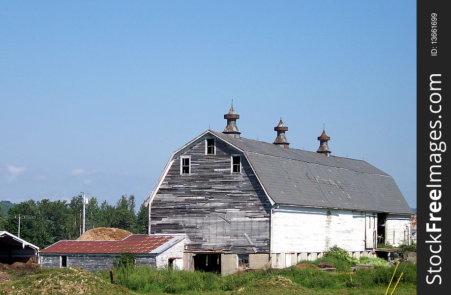 Old Barn with three spinners