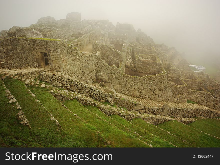 Machu Picchu Ruins In The Early Morning