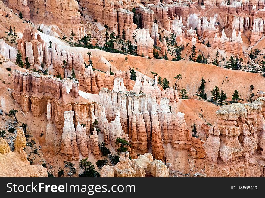 Sandstone Formations In Bryce Canyon