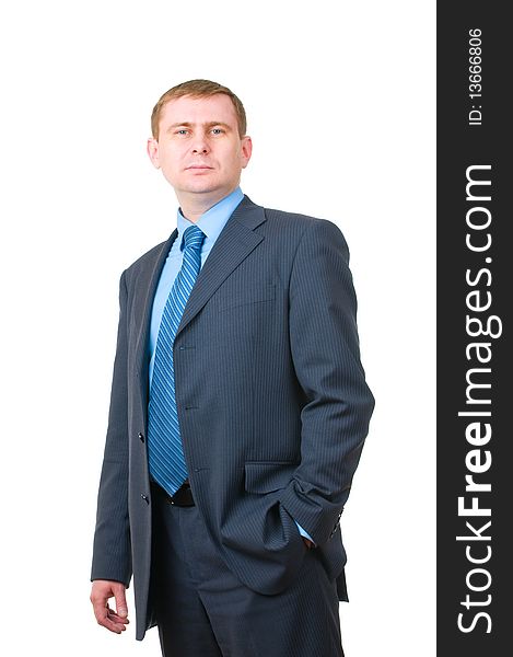 Businessman standing confidently