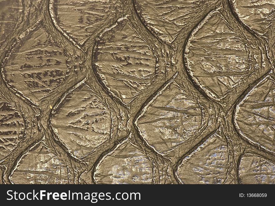 Closeup of taned Crocodile leather