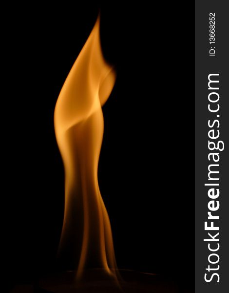 Abstract flame isolated on black background