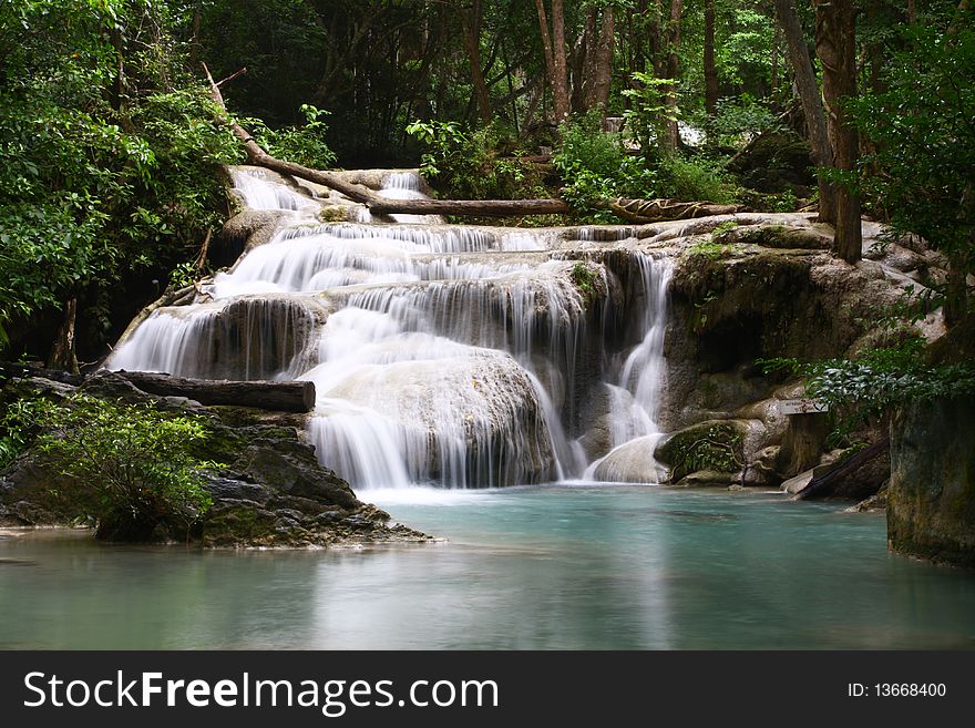 Charming waterfall in the south of Thailand. Charming waterfall in the south of Thailand
