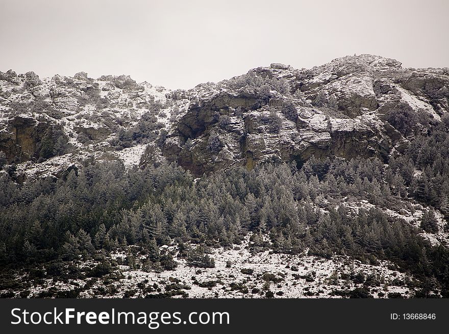 Snow mountains in Sardinia at february. Snow mountains in Sardinia at february
