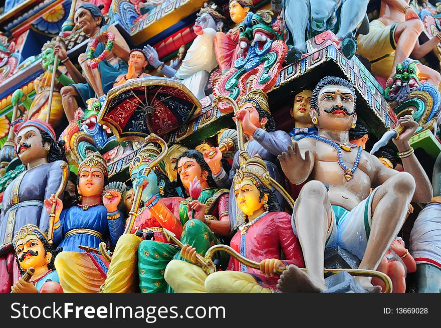 Closeup picture of Hindu gods. Closeup picture of Hindu gods
