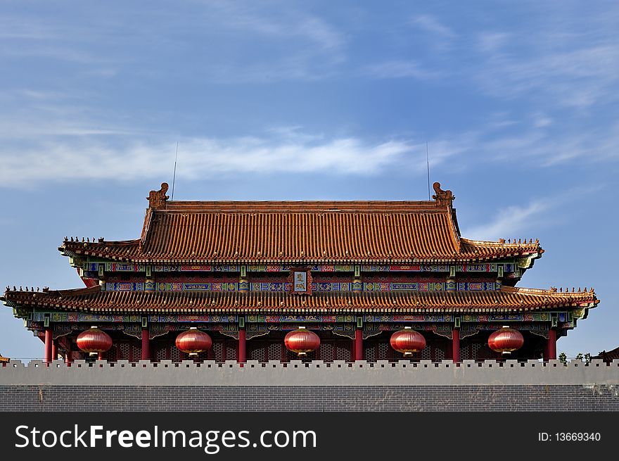 A palaces of chinese style in chengdu of china. A palaces of chinese style in chengdu of china