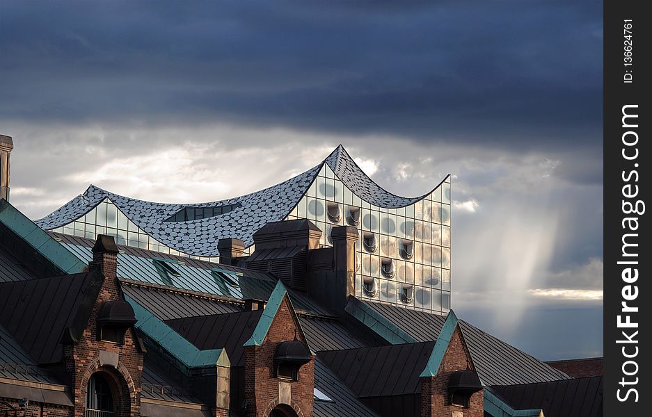 Sky, Cloud, Architecture, Roof