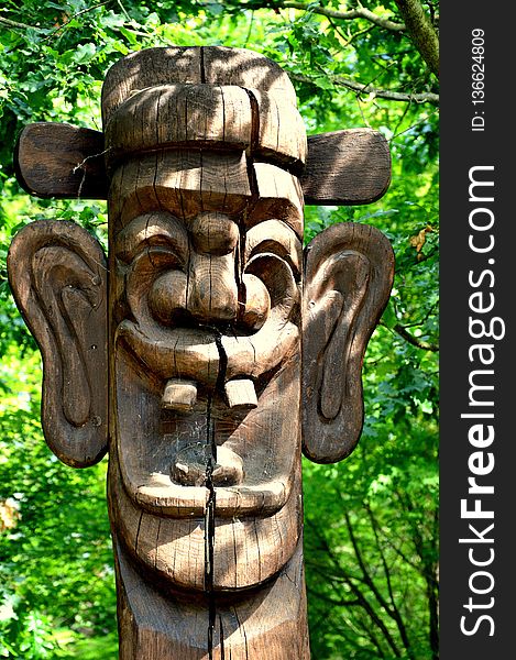 Totem, Sculpture, Carving, Totem Pole