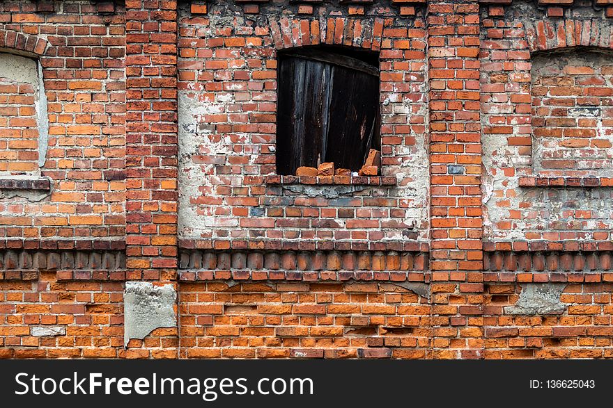 Brickwork, Brick, Wall, Window