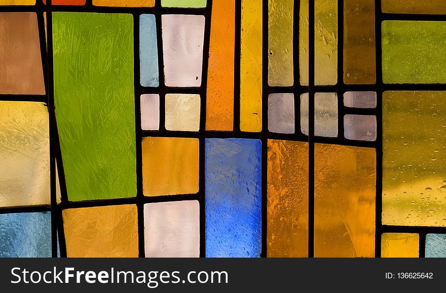 Yellow, Glass, Stained Glass, Window