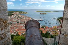 Spectacular View Of The Old Town Of Hvar, Croatia Royalty Free Stock Photo Spectacular View Of The Old Town Of Hvar, Croatia Royalty Free Stock Photo