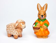 Lamb And Bunny Stock Photos