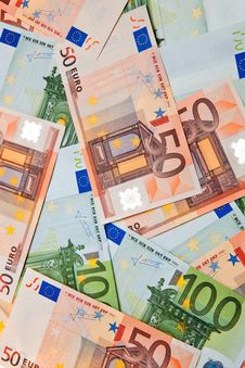 100 And 50 Euro Banknotes. Royalty Free Stock Photo 100 And 50 Euro Banknotes. Royalty Free Stock Photo