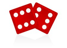 Illustration Of Two Red Dice Royalty Free Stock Image