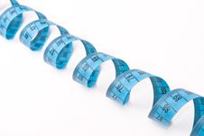 Curled Measuring Tape Royalty Free Stock Photos