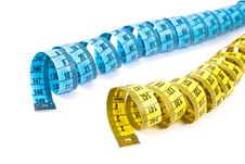 Curled Measuring Tapes Stock Photo