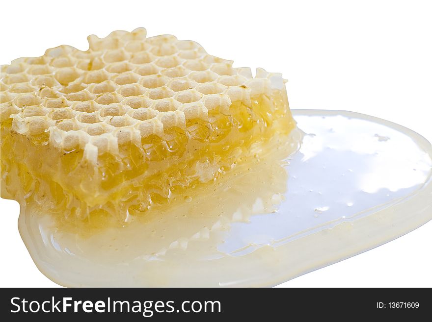 Honeycomb on a white background. Honeycomb on a white background