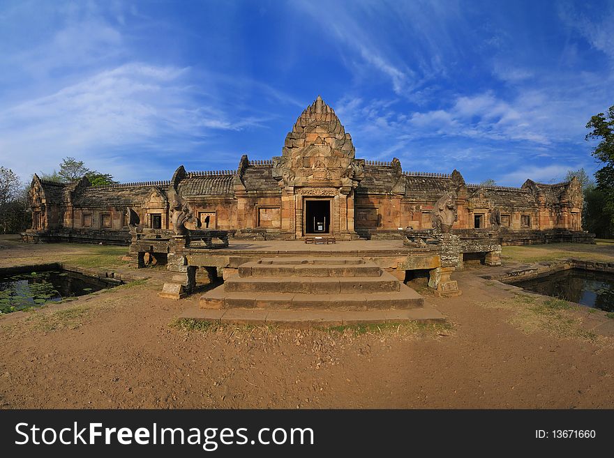 A castle built on three thousand years, Khao Phanom Rung castle rock.In Thailand.