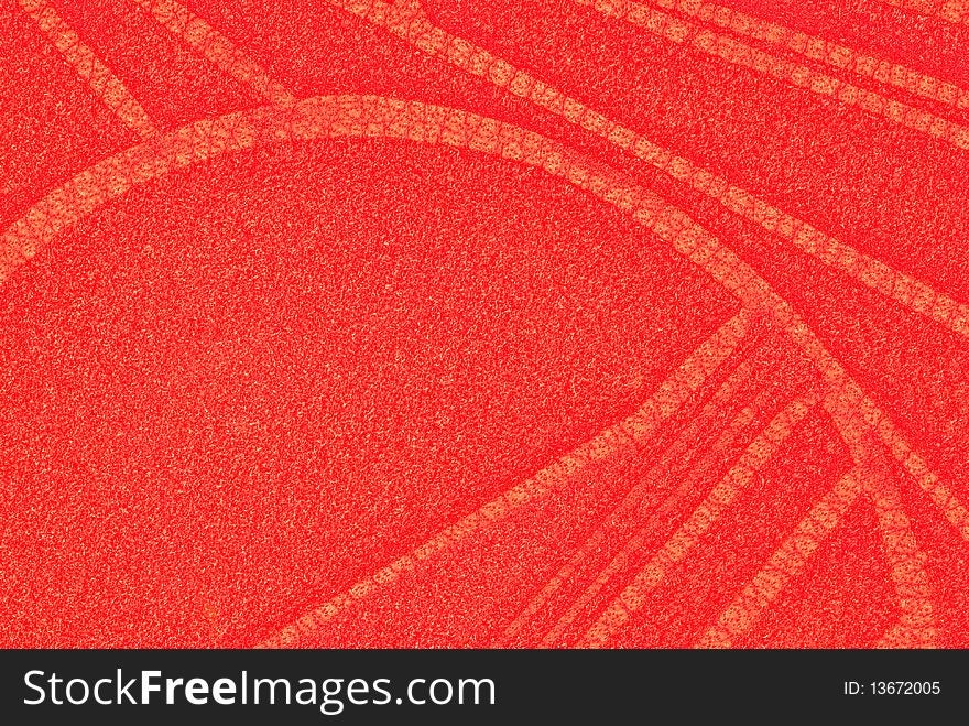 Red patterned leather