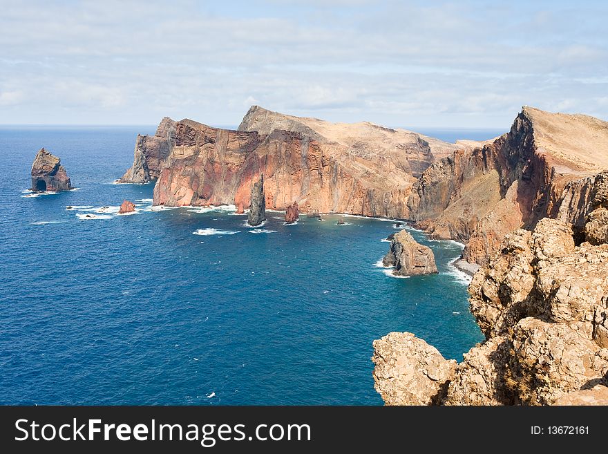 Coastline of Madeira, Sao Lorenzo. Vibrance increased, ND filter used.
