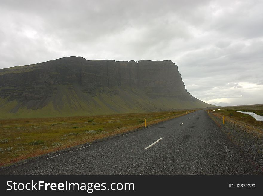 Road landscape in Iceland.