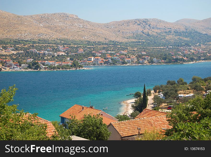 Quiet bay nearby Sibenik in Croatia