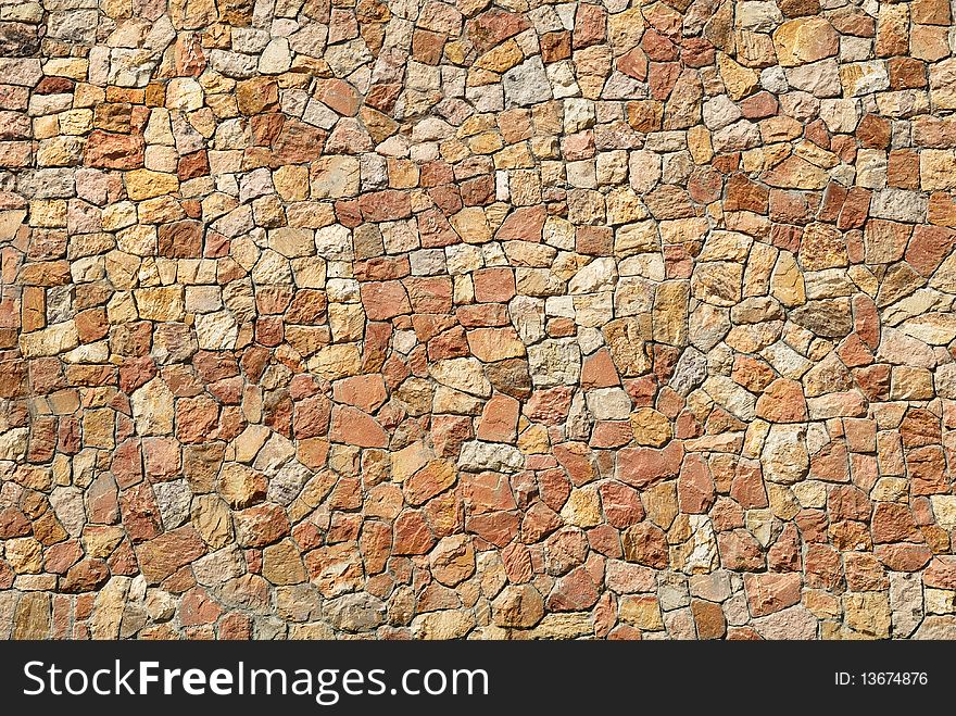 Wall of stones as a texture. Bricks
