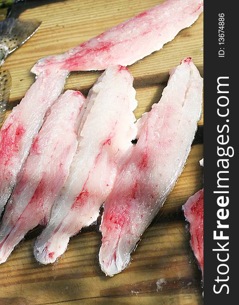 Fresh fish fillets