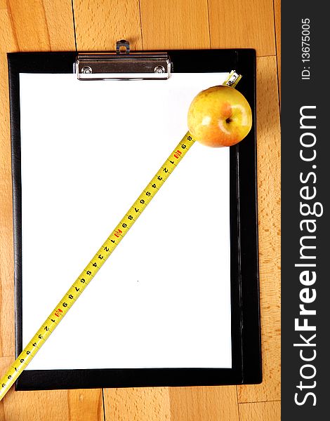 Clipboard With A Measuring Tape, Apple