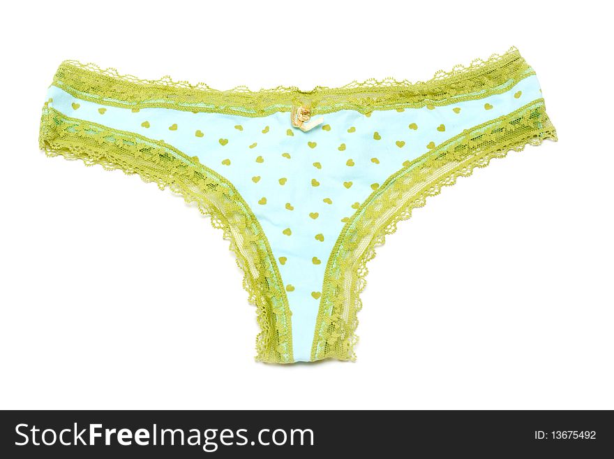 Feminine underclothes, panties insulated on white background. Feminine underclothes, panties insulated on white background