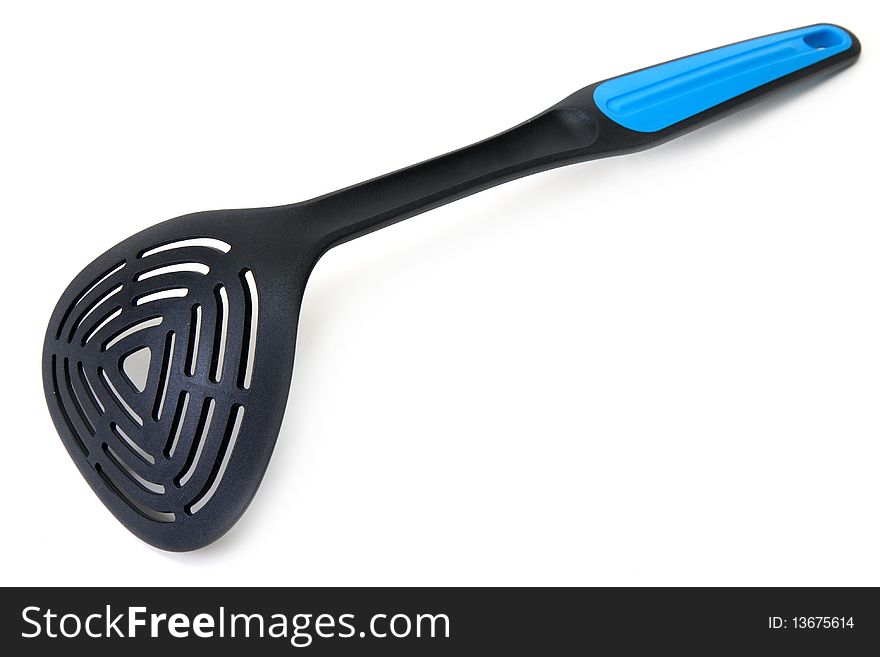 Plastic Blackenning Spoon With Blue Handle