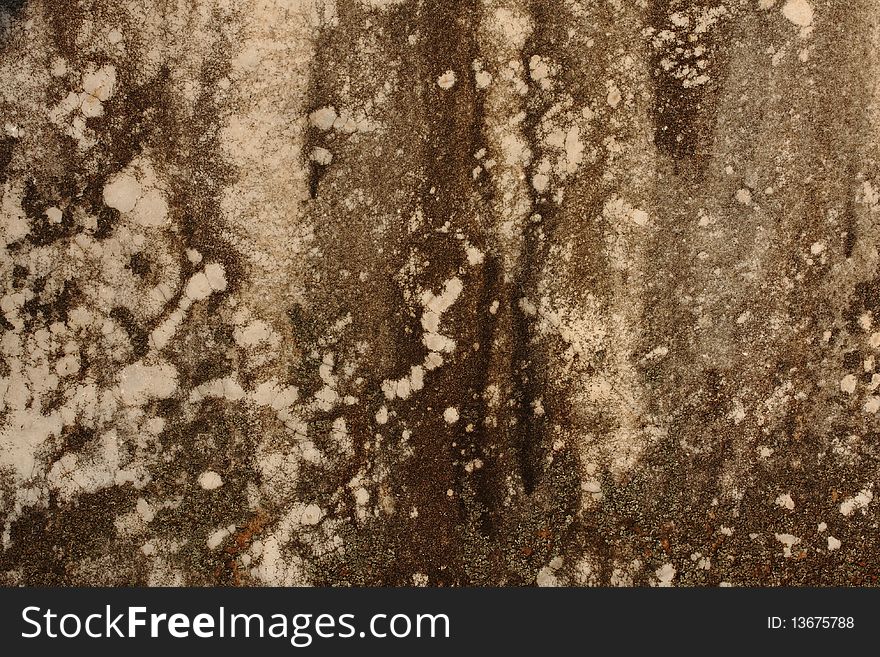 Old stained marble slab-close up view