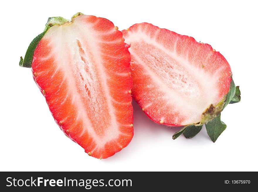 Fresh strawberry isolated on white background