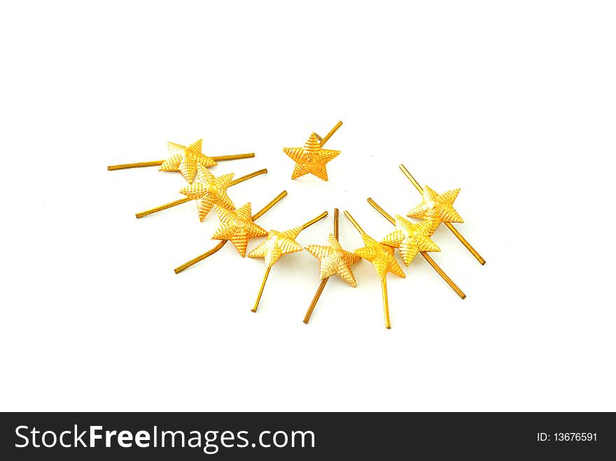 Image set of stars from the metal, for military uniforms