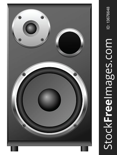 Vector illustration of a loudspeaker.