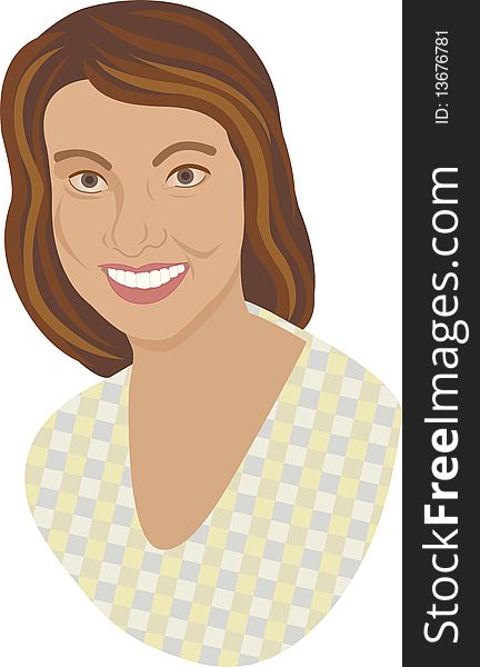 This is a  illustration of an attractive smiling woman. This is a  illustration of an attractive smiling woman.
