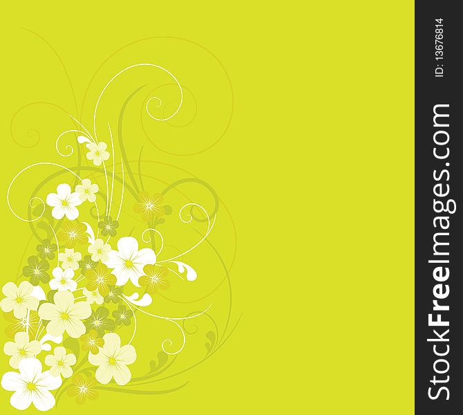 Floral background,illustration with copy space area